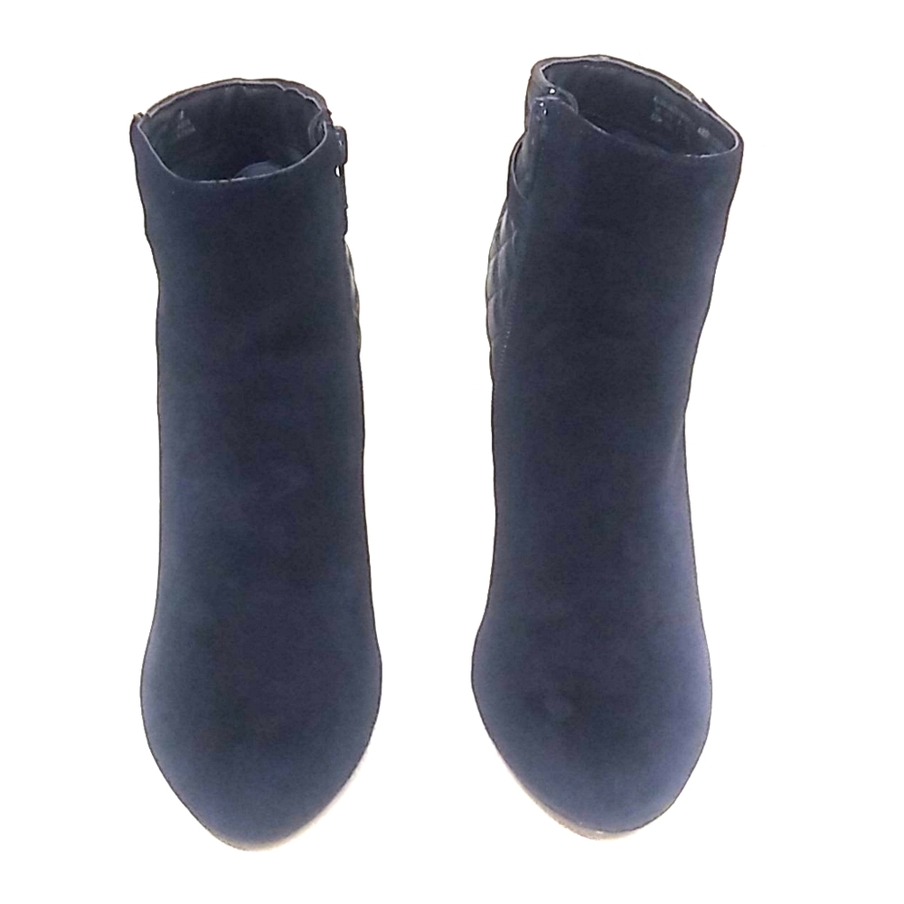 Navy blue ankle bootie heels (4 inches)